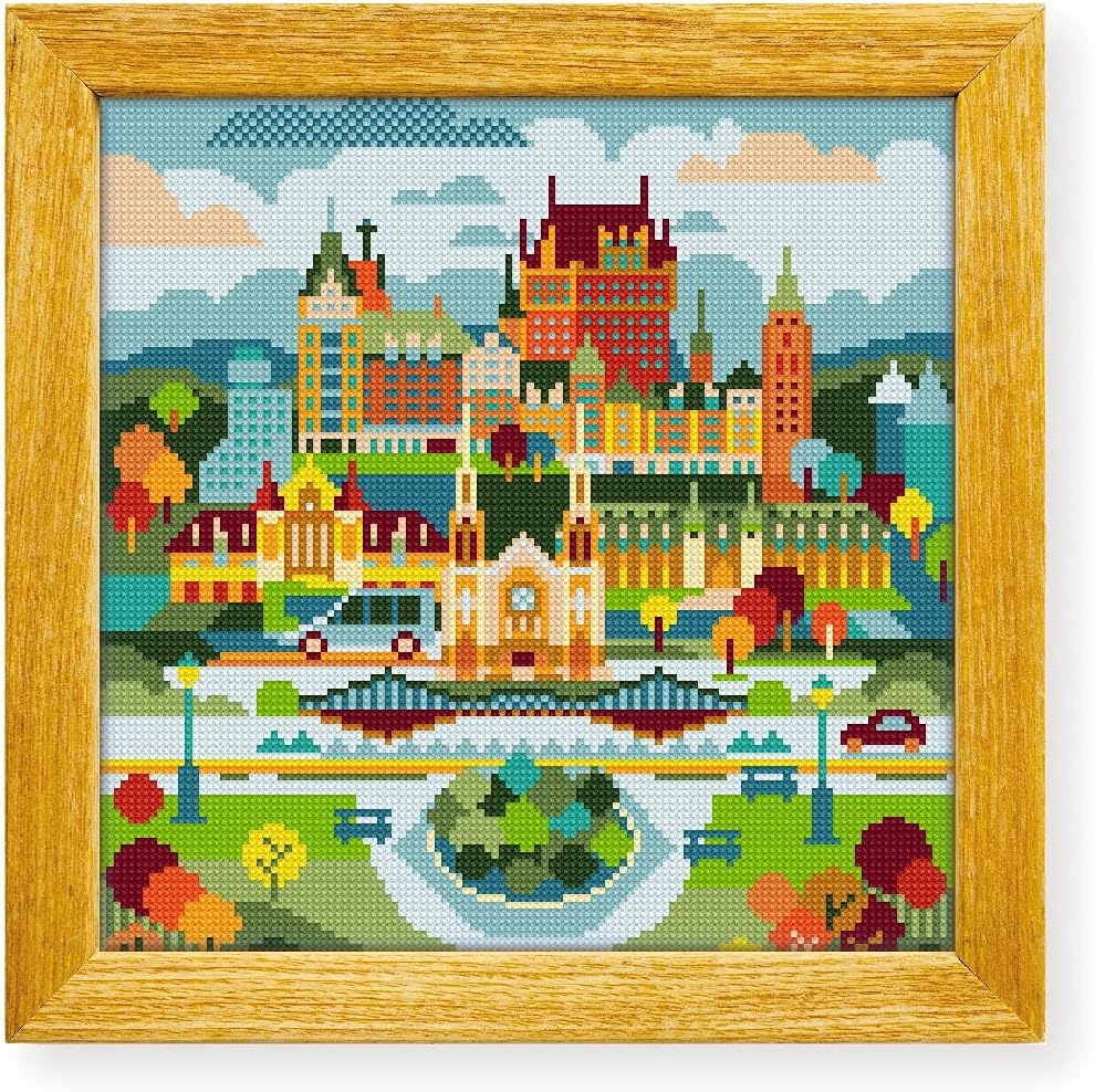 Awesome Pattern Studio Quebec DS1018, Diamond Painting Kit, Diamond Art Kits for Adults, Full Drill 5D Diamond Dots Kits. All Items Included.