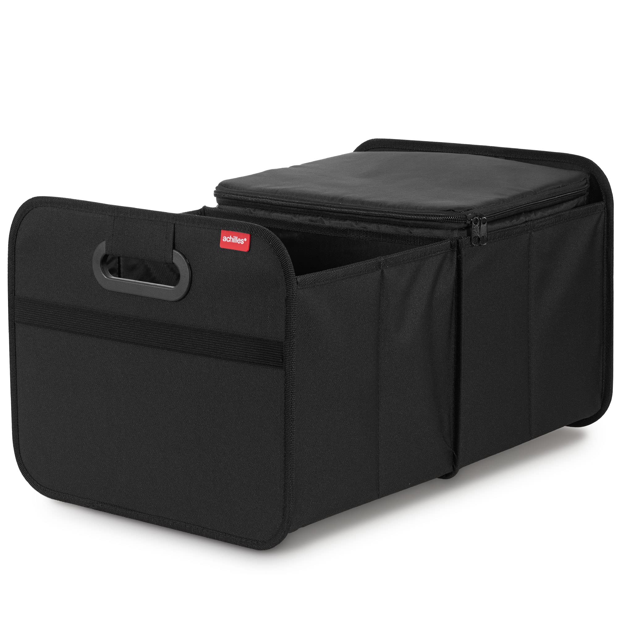 achilles Organizer Bagagliaio Auto con Inserto Refrigerante - 35L Box Refrigerante Pieghevole - Organizer per il Bagagliaio - Borsa Refrigerante - Box Refrigerante Pieghevole - Nero - 50x32x27 cm