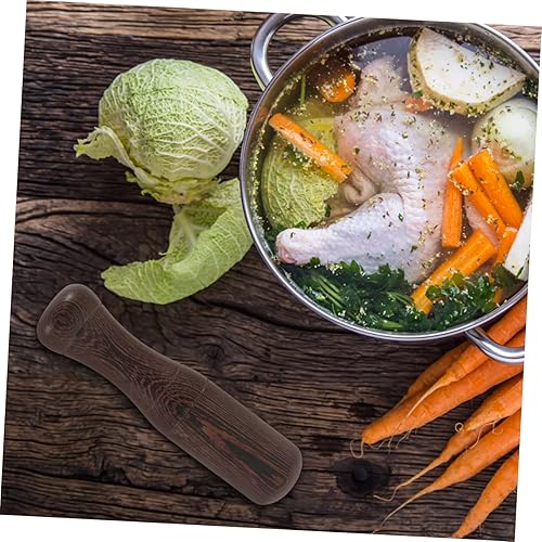 Miniatura 8 de GLEAVI Pollo Wenge madera maja ajo machacador 6.88 pulgadas barra de molienda de madera para cocina condimento salsa medicina y purés