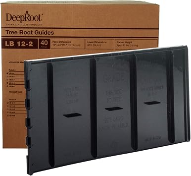 DeepRoot Tree Root Barrier, 24x12, 40-Panel Pack, 80 Linear Ft, USA | Professional-grade root shield for sidewalks, driveways & patios. Made in the USA. Ideal for landscapers and contractors