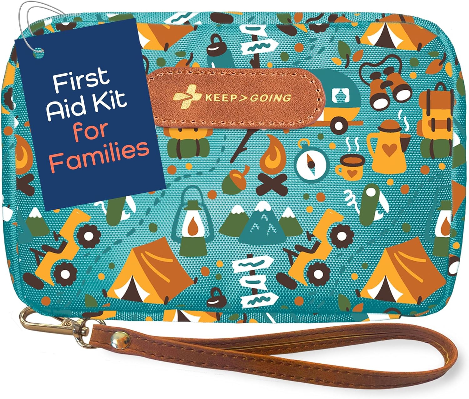 KeepGoing Travel First Aid Kit for Kids 130 Pc – Compact, stylish first aid kit