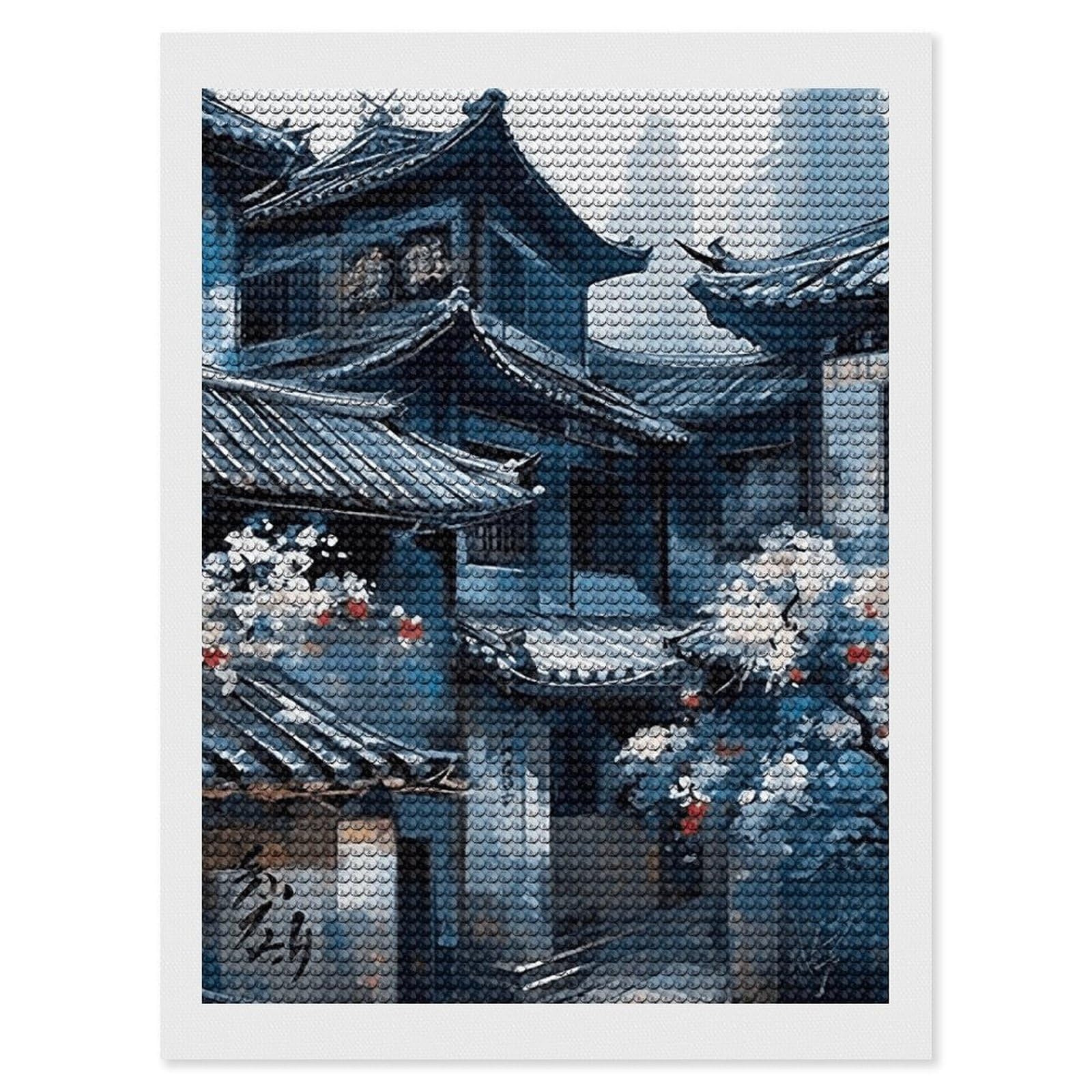 Diamond Painting Kits for Adults - DIY Diamond Art Kits for Beginners - Full 5D Paint Drill Diamond Dots Paintings- Architectural Painting Diamonds Pictures Gem Art And Craft Wall Decor 12"x16"