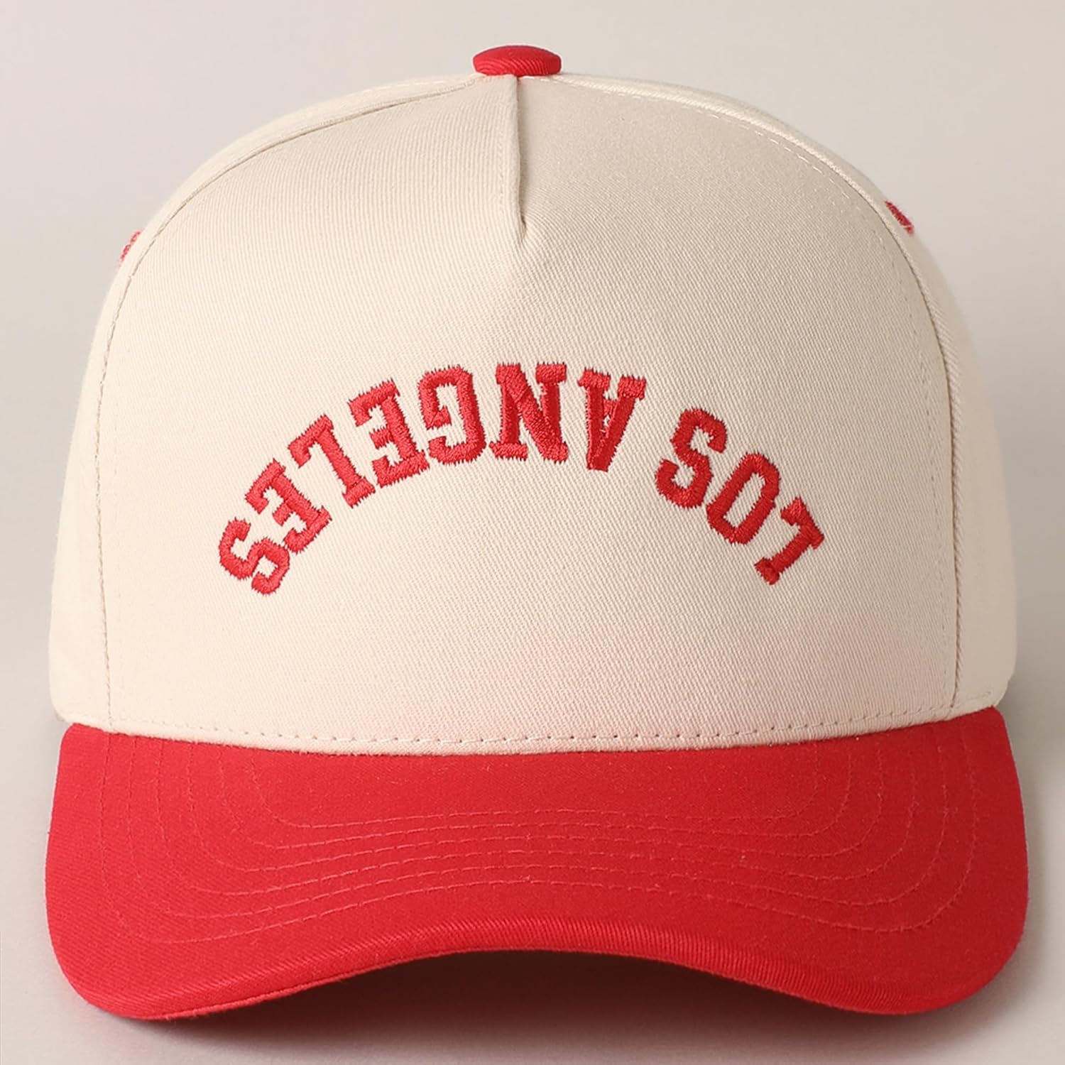 MIRMARU Two-Tone Vintage Canvas Trucker Hats for Men & Women, Adjustable Size Baseball Caps with Trendy Embroidered Design - Image 2