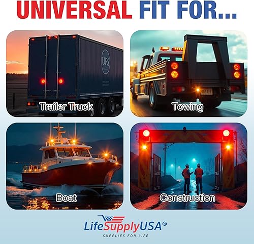 Miniatura 5 de LifeSupplyUSA Kit de luces magnéticas de remolque de 12 V para automóvil, barco, RV, remolque