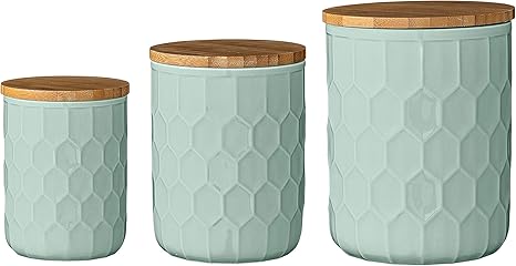 Green kitchen canisters sets