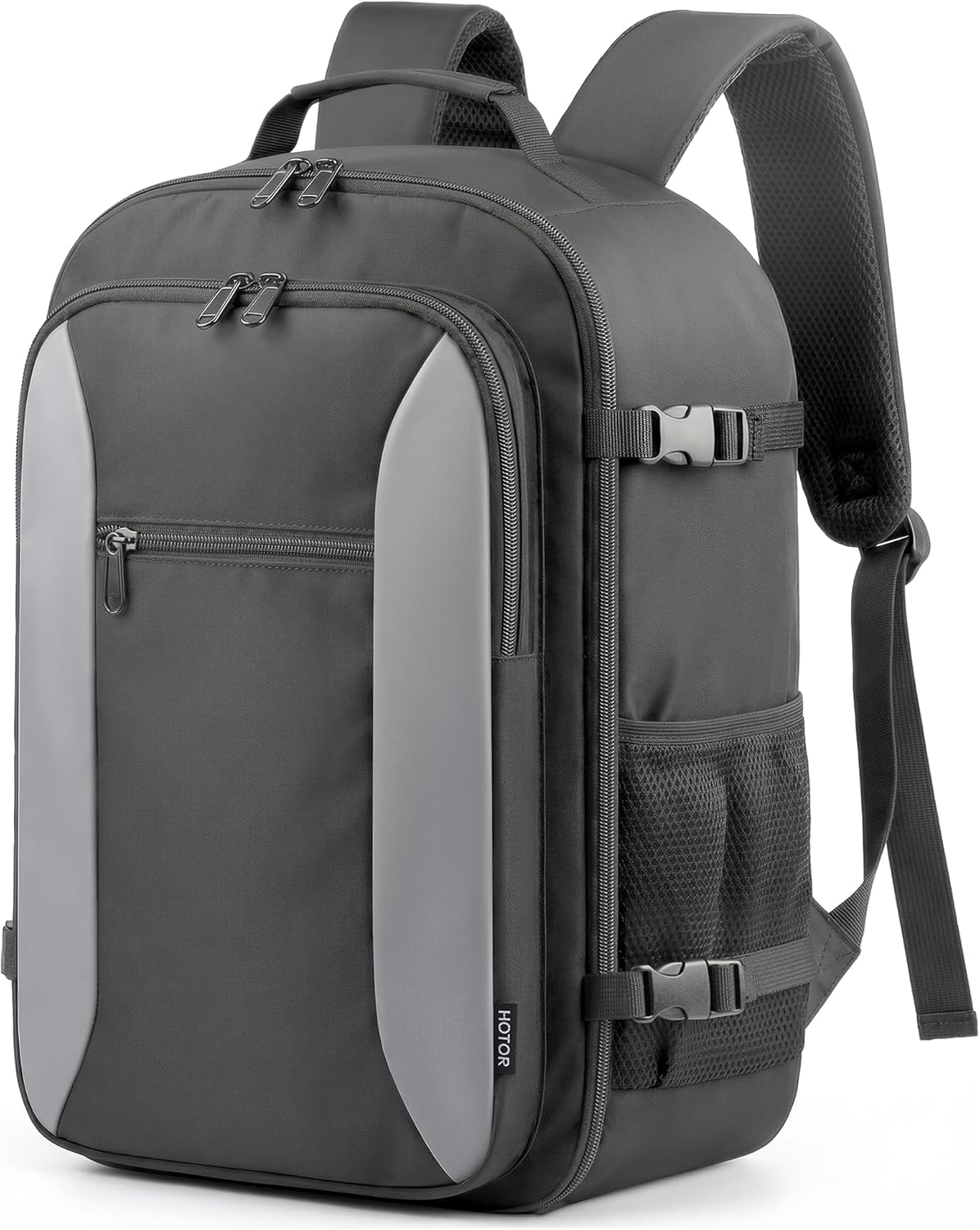 HOTOR Travel Backpack - TSA-Friendly Carry-On Backpack for Men & Women, Internal Luggage Straps & Waterproof Pocket, Perfect for Travel Essentials, Work, Commuting, 16.9" x 11.4" x 7.9", Green
