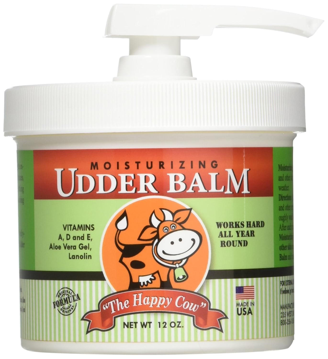 Udder Balm The Happy Cow Moisturizing Udder Balm - 12 ounce pump