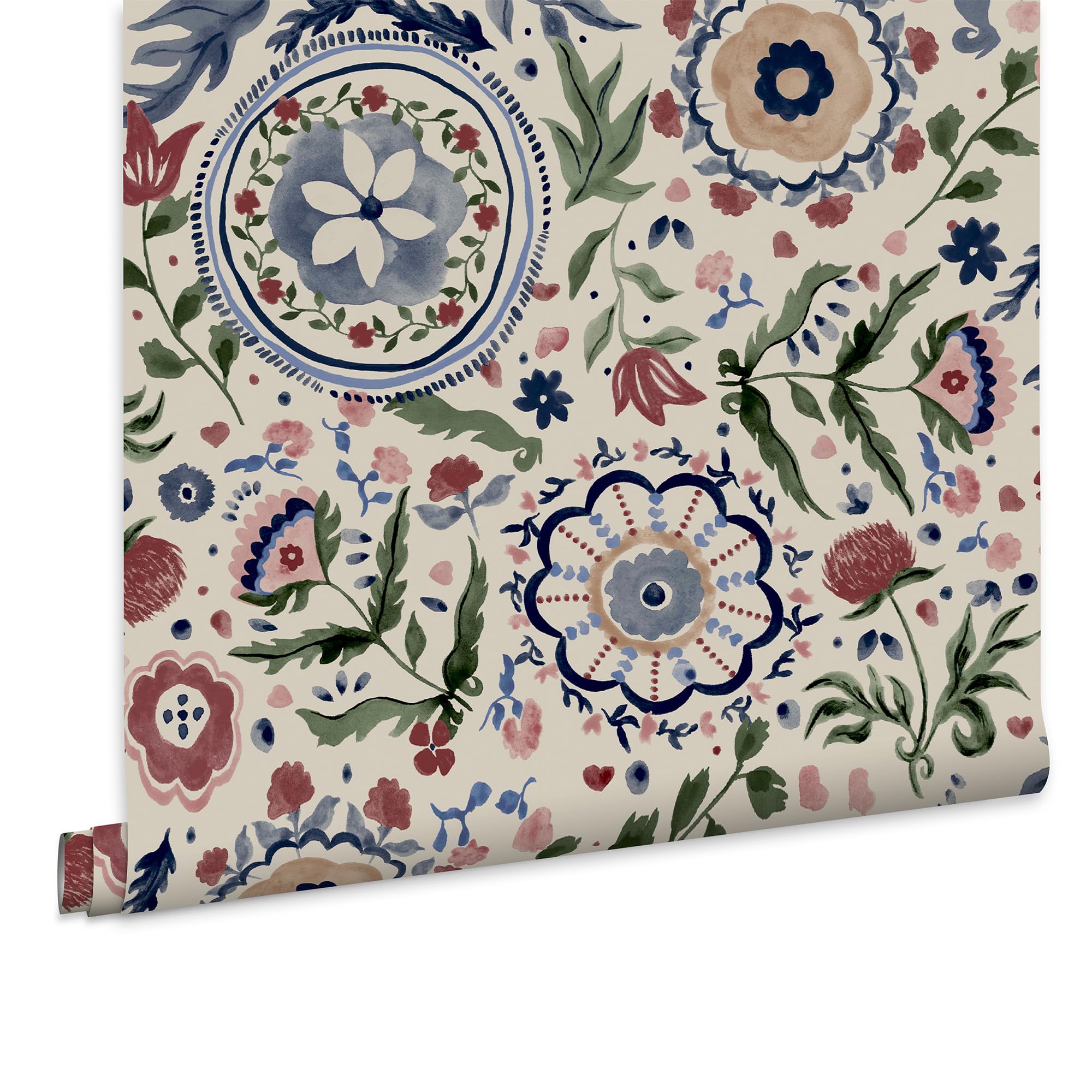 Joules Festival Flowers Antique White Wallpaper