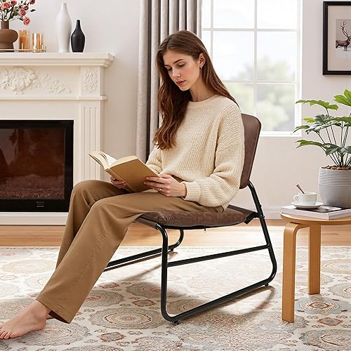 DAICO Modern Accent Chair Waterproof Armless Sling Accent Chairs Comfy