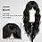 HAIRCUBE Black Wig with Bangs for Women Long Wavy Hair Wig Black Wig Curly Wavy Synthetic Wigs for Girls Daily Party Use