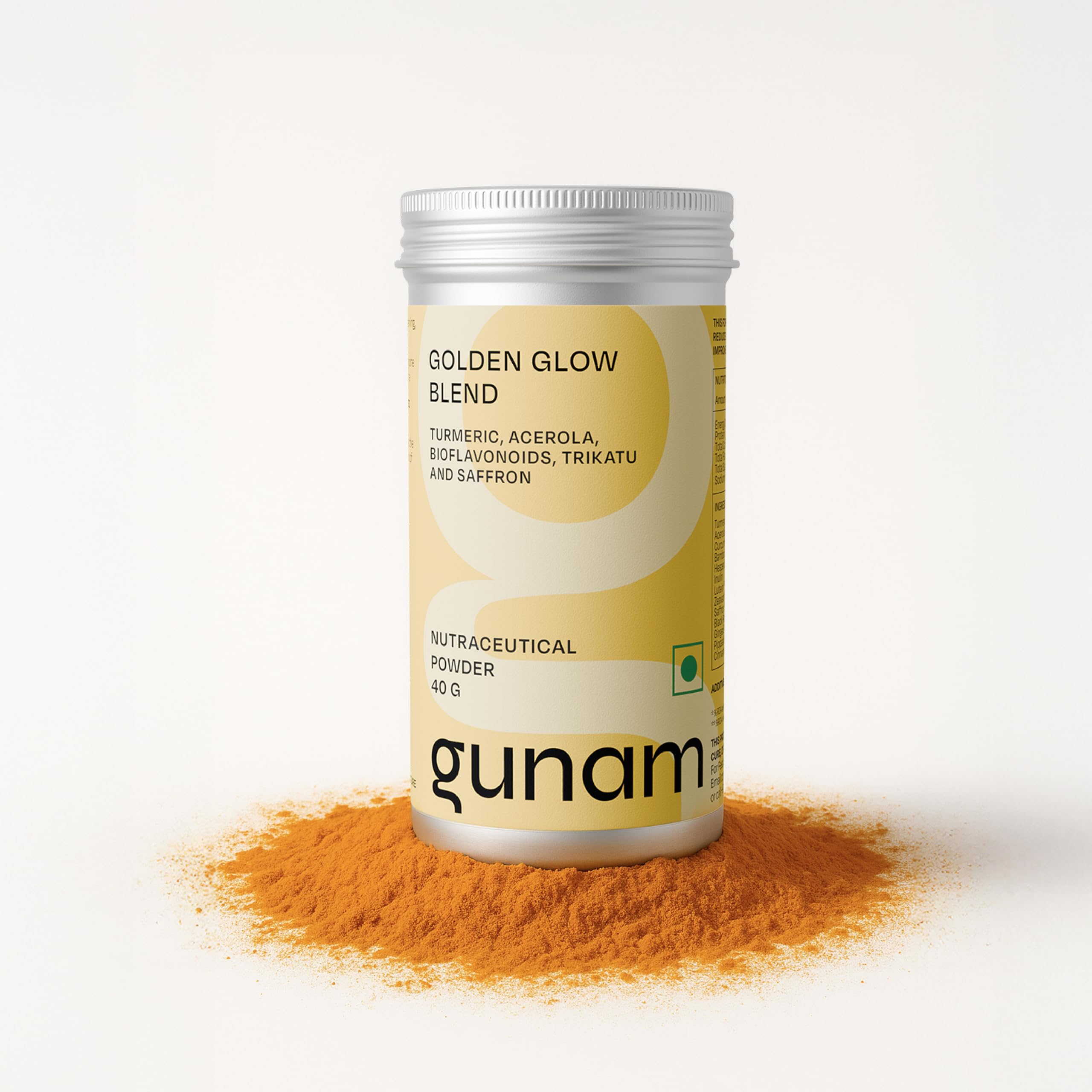 - Golden Glow Blend | Turmeric Curcumin Supplement with Saffron, Acerola Cherry & Citrus Bioflavonoids | Daily Superfood Immunity Booster for Men and Women | Gut Supplement for Women & Men | 40g
