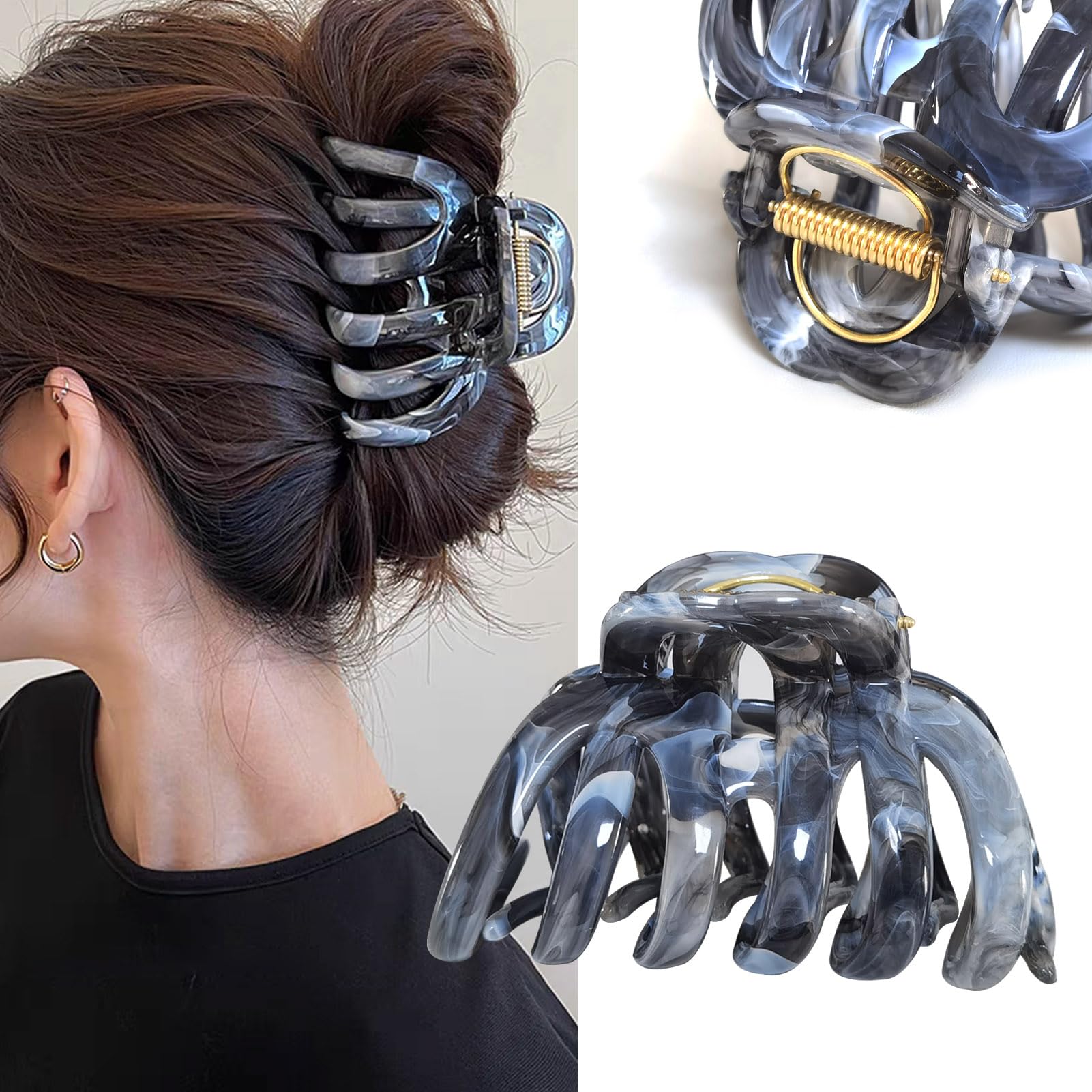 Amazon.co.jp: Yokosen ヘアクリップ クリップ 髪留め 大きめ 毛量多い