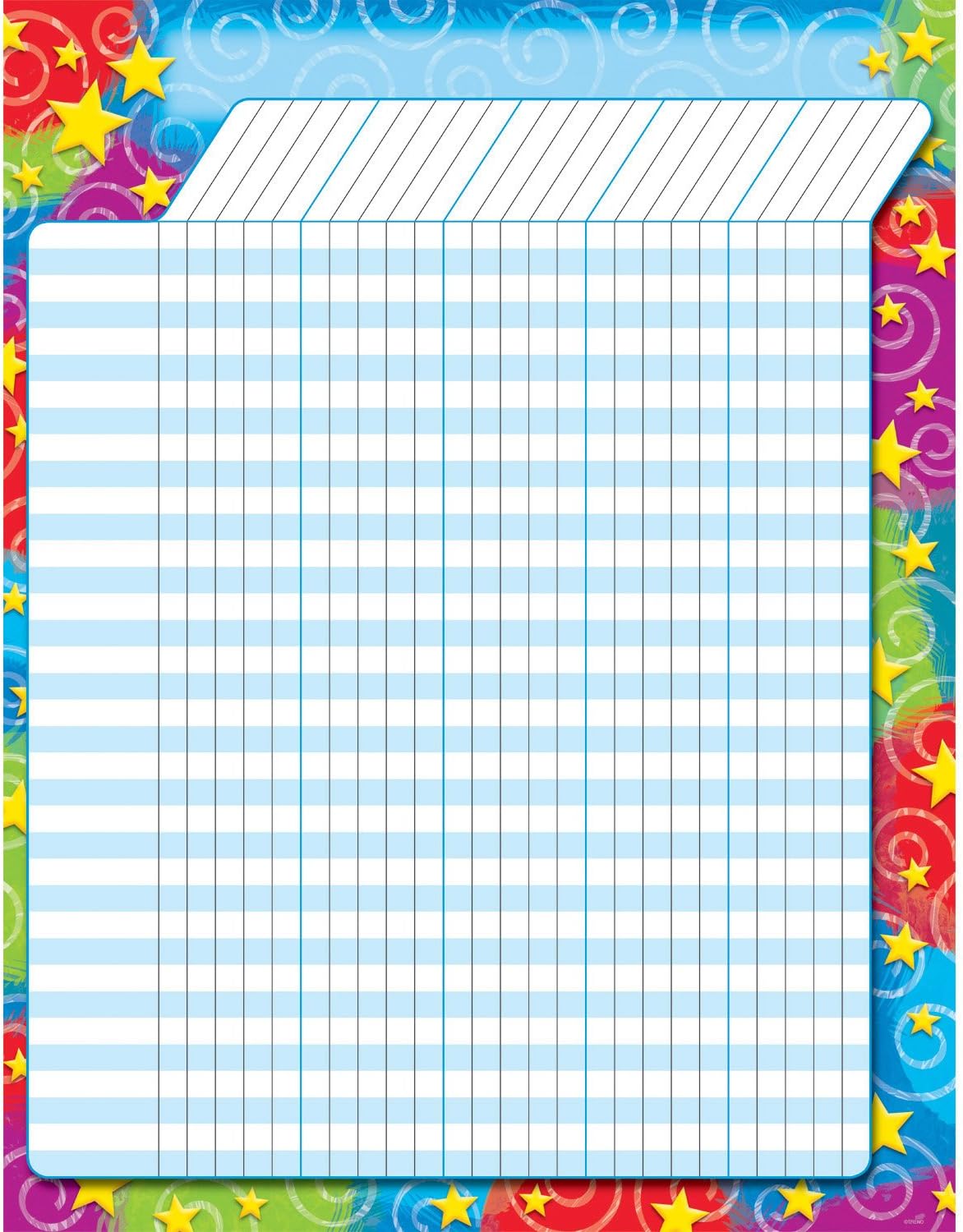 TREND enterprises, Inc. Stars ‘n Swirls Incentive Chart, 17 x 22