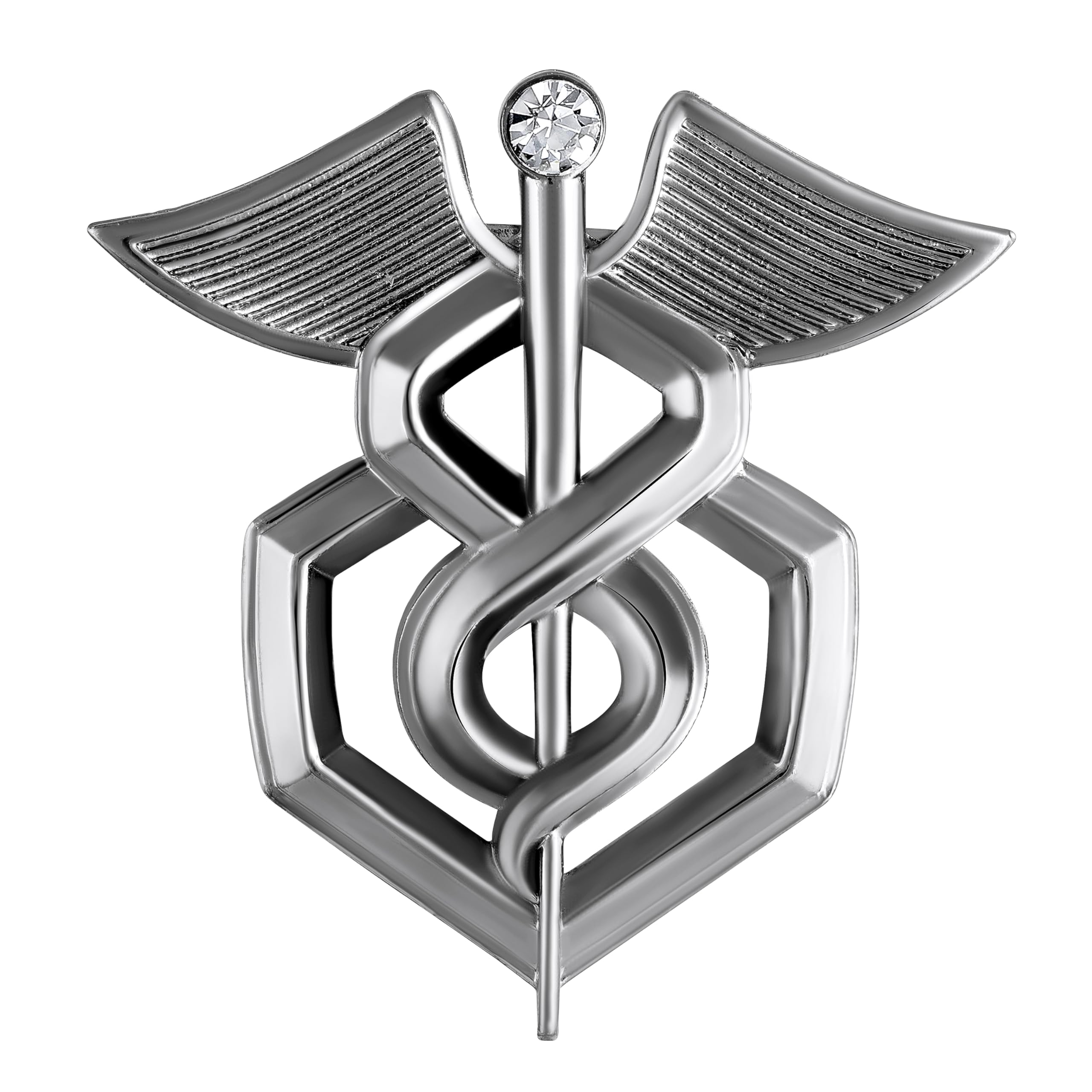 mahi Unisex Caduceus Doctor's Brooch Lapel Pin | Medical Lapel Pin for Men (PABP1101235PR)-picture-34