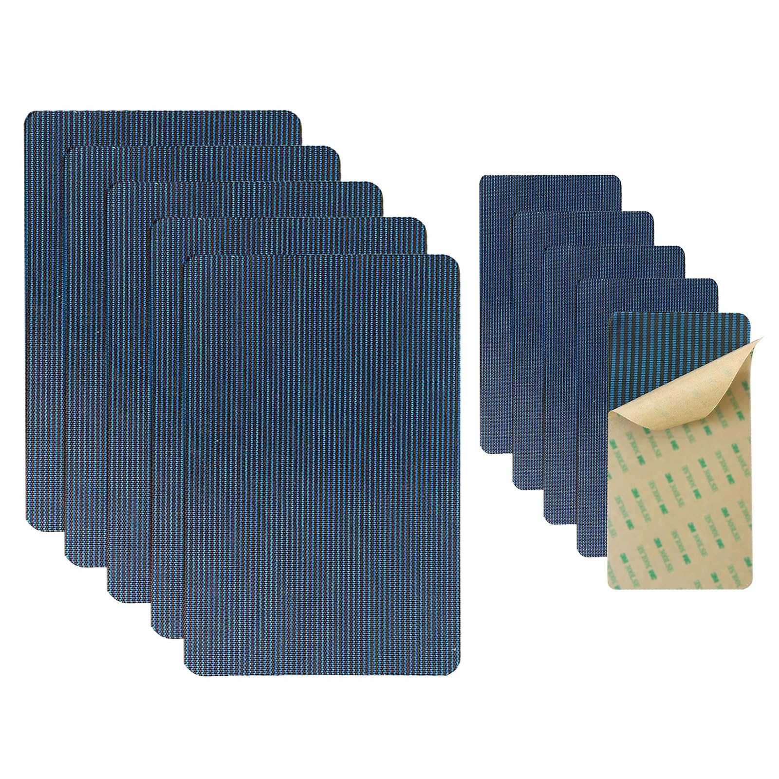 Kit de parches para cubiertas de piscina Parches grandes para cubiertas de piscinas Azul Kit de reparación de malla recortable para cubiertas de piscina redondas rectangulares con reverso adhesivo ( C