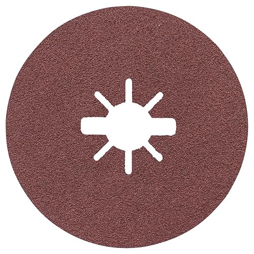 Vista 13 de BOSCH FBX4524 - Paquete de 25 discos de fibra abrasiva X-LOCK de grano grueso de 4-1/2 pulgadas, grano 24, compatible con eje de 7/8 pulgadas