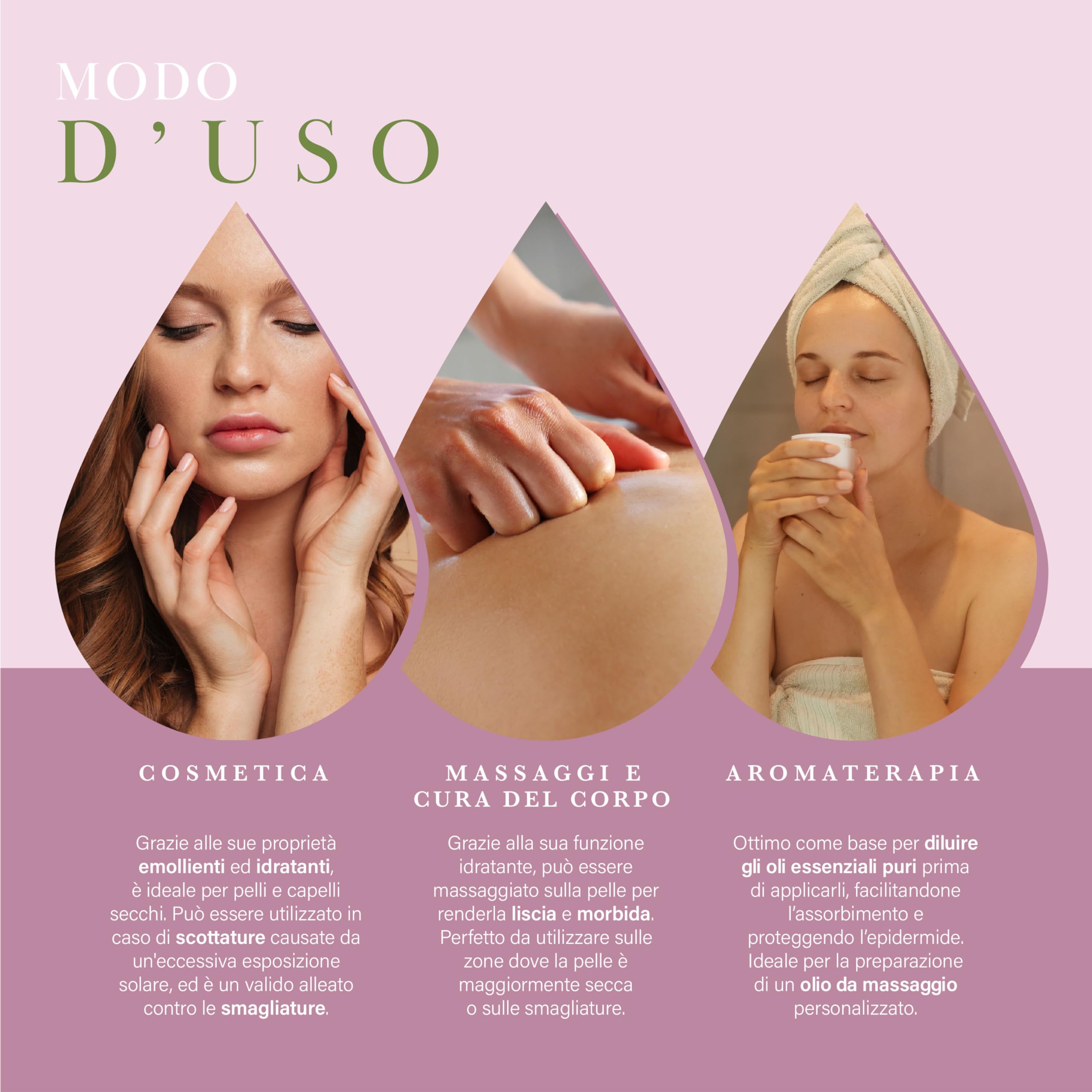 Oxxigena - Olio di Mandorle Dolci Naturale e Puro al 100%, 3 Confezioni da 1 L, Estratto a Freddo, Ideale per Massaggi Corpo, come Idratante e Struccante per la Pelle Secca e per i Capelli Crespi
