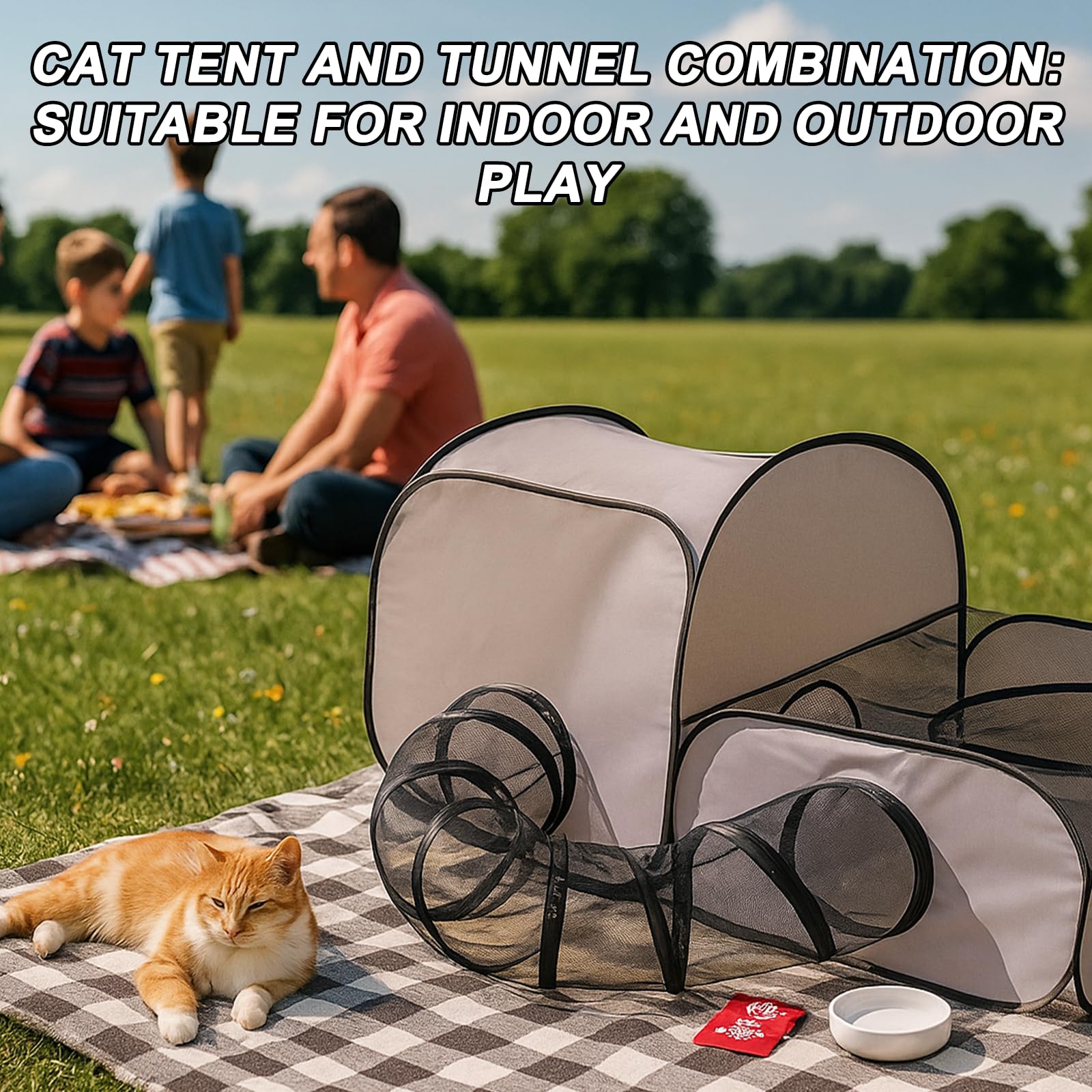 Cat Pen Indoor, Dog Tunnel Play Pen Cat Enclosure Outdoors, Puppy Enclosures Kitten Playpen Playpens Indoors - Image 4