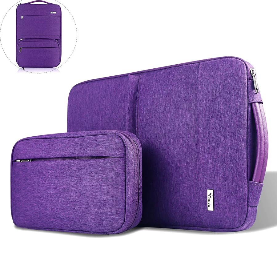 Voova Laptop Sleeve Case 13 14 Inch Compatible with MacBook Air 13 M2/M3/M4, MacBook Pro 13/14,13.5”Surface Laptop 4/5,Chromebook 14,2 in 1 Waterproof Computer Bag with Detachable Accessory Pouch - image 2
