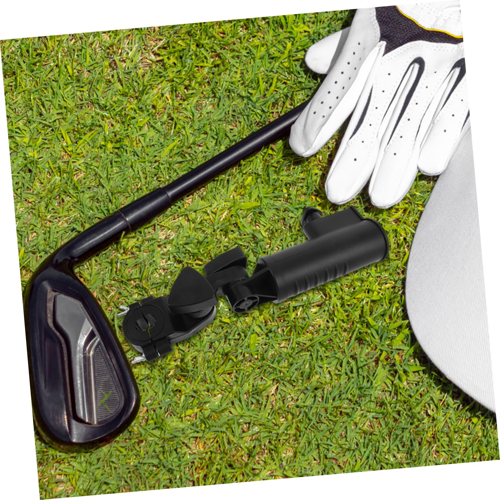 2 Pièces Support Parapluie Golf pour Chariot Poussette Fixation Clip Plastique Stable et Résistant Accessoire Protection Pluie et Soleil pour Golf Cart