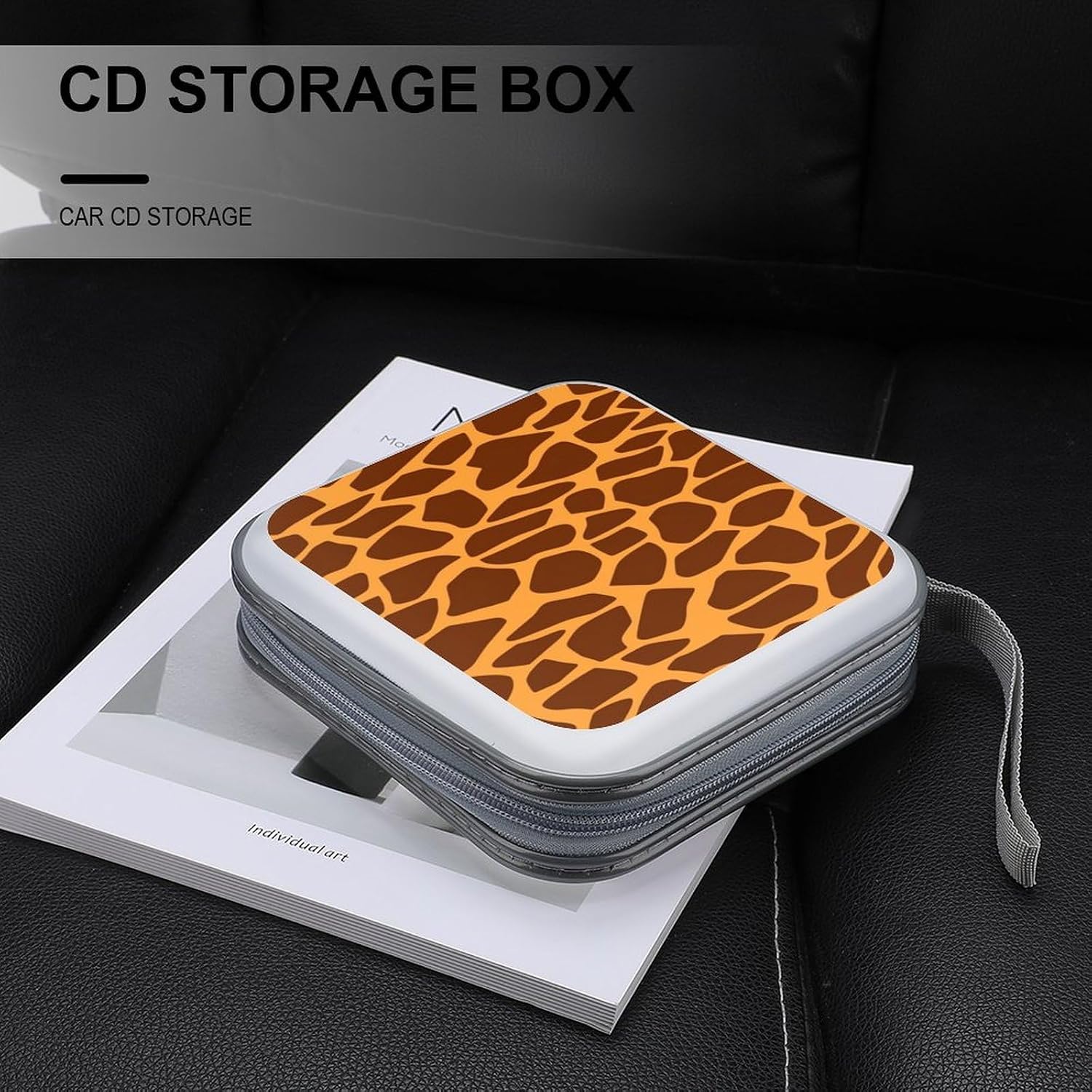 Giraffe Print CD Case CD Storage Box DVD Sleeves