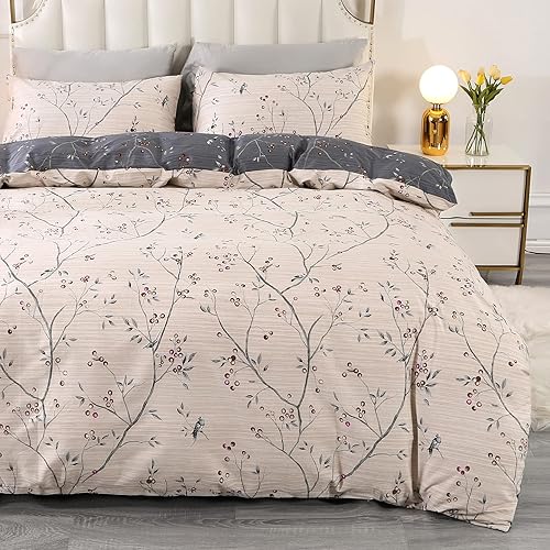 Miniatura 7 de VINILITE Juego de fundas de edredón 100 algodón 3 piezas de calidad de hotel de lujo juego de ropa de cama tamaño Queen ultra suave transpirable