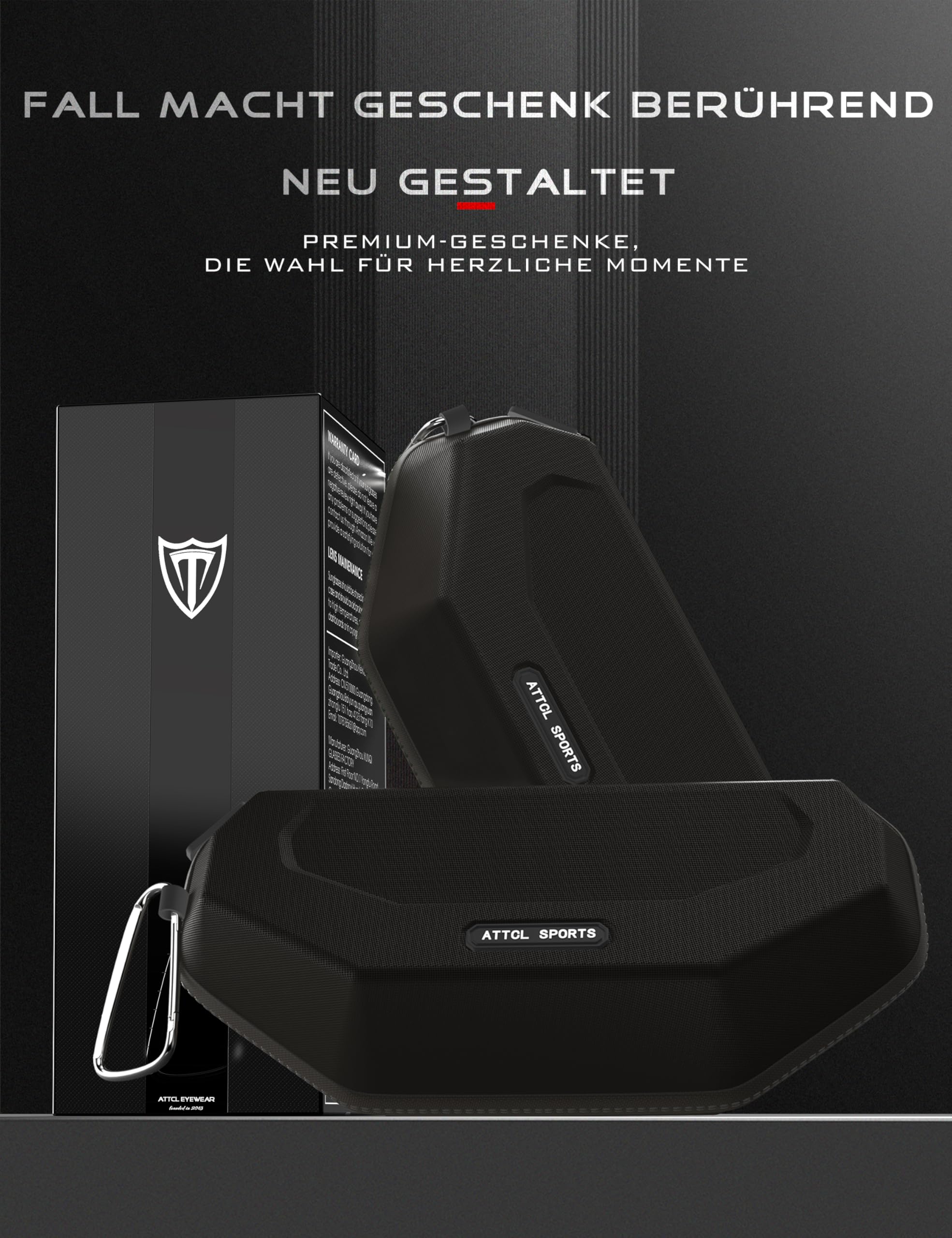 ATTCL Sonnenbrille Herren Polarisiert Für Sport: UV Schutz Leicht Wrap-Around AL-MG Rahmen Verspiegelt Autofahren Angeln Golf