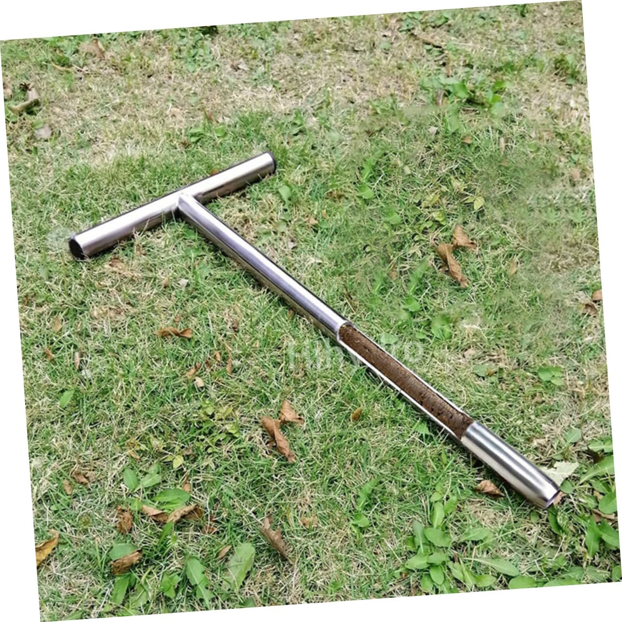 Sonda Campionatore Del Suolo in Acciaio Inox 304 Impugnatura a t Antiscivolo, 52x25 Cm, Strumento Per Test e Analisi Del Terreno, Attrezzo Resistente Per Giardinaggio e Manutenzione Prato