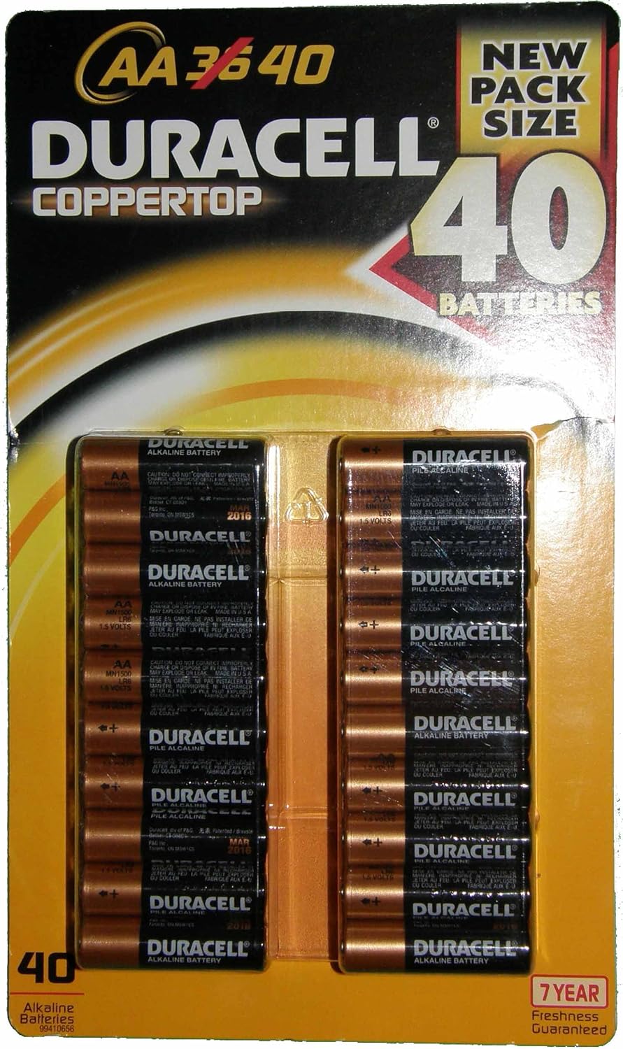 Amazon Duracell Alakaline Batteries Size AA 40 Pack (デュラセル アルカリ 乾