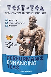 25 Caffeine-Free Loaded Tea Recipes for All-Day Enjoyment 45 Test-Tea | Testosterone Boosting Herbal Tea for Men | Ginger and Lemongr...
