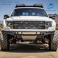 Vista 7 de Luz de techo LED negra compatible con Ford F150/Rapter 2009-2014, impermeable, luz estroboscópica, control remoto, instalación no destructiva