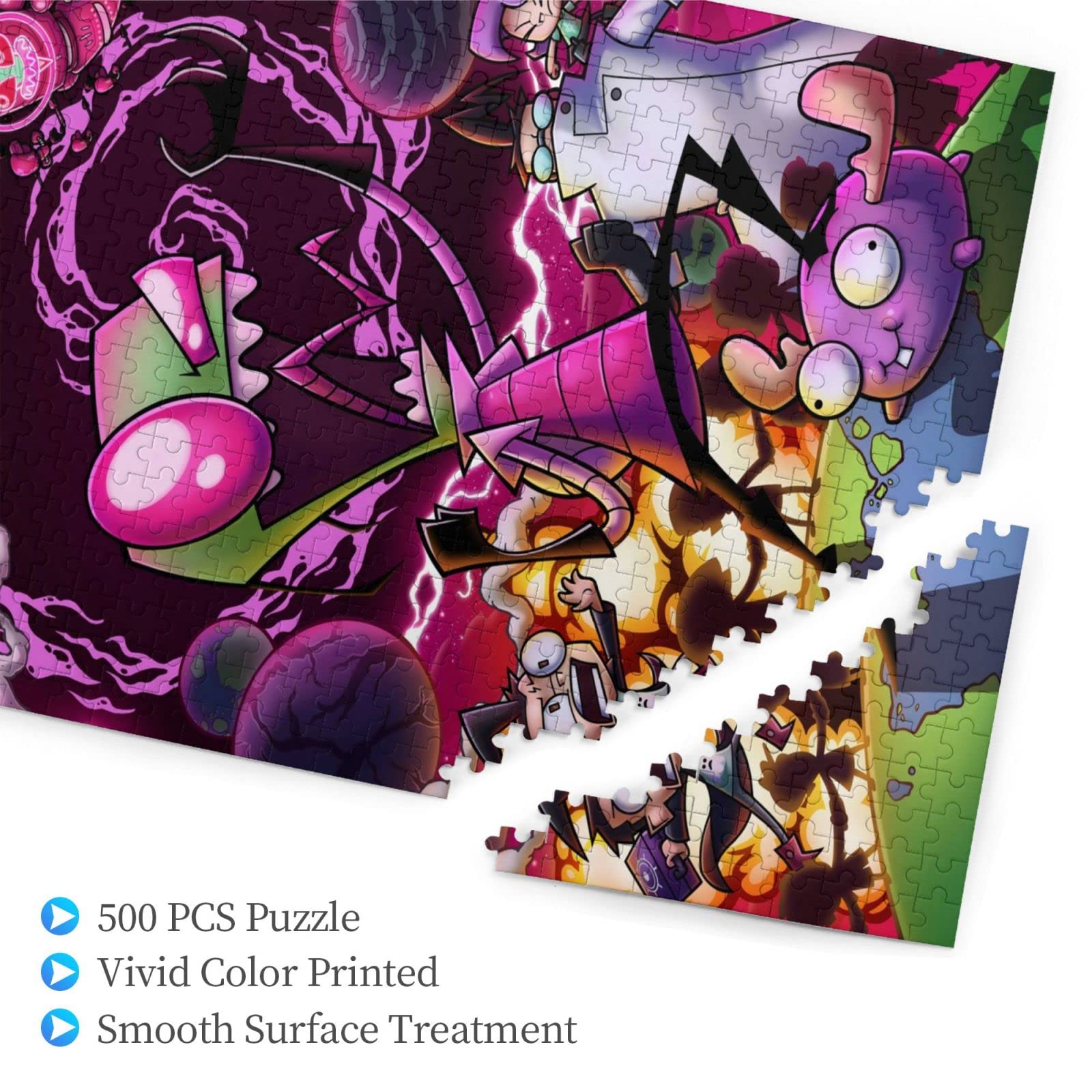 Amazon.com: CONPELSON 500 Piece Jigsaw Puzzle Invader Anime Zim