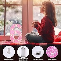 Vista 181 de Foaky LED Letter Lights Sign Marquee Light Up Letters Sign for Night Light Wedding/Birthday Party Battery Powered Christmas Lamp Home Bar