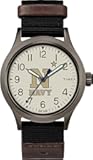 Tribute Men's Collegiate Pride 40mm Watch - US Naval Academy Midshipmen with Black Fastwrap Strap