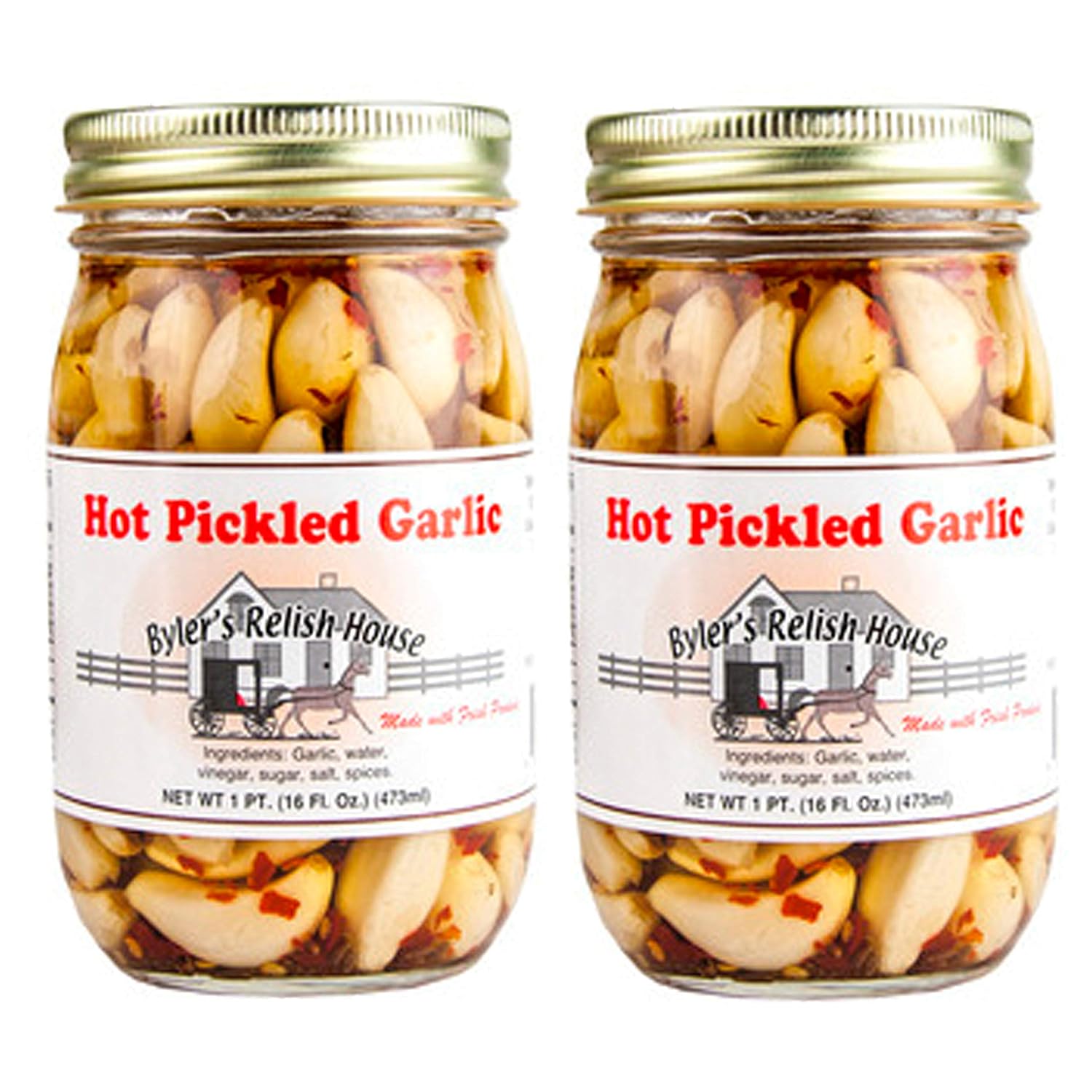 Byler's Hot Pickled Garlic (2 Pack)