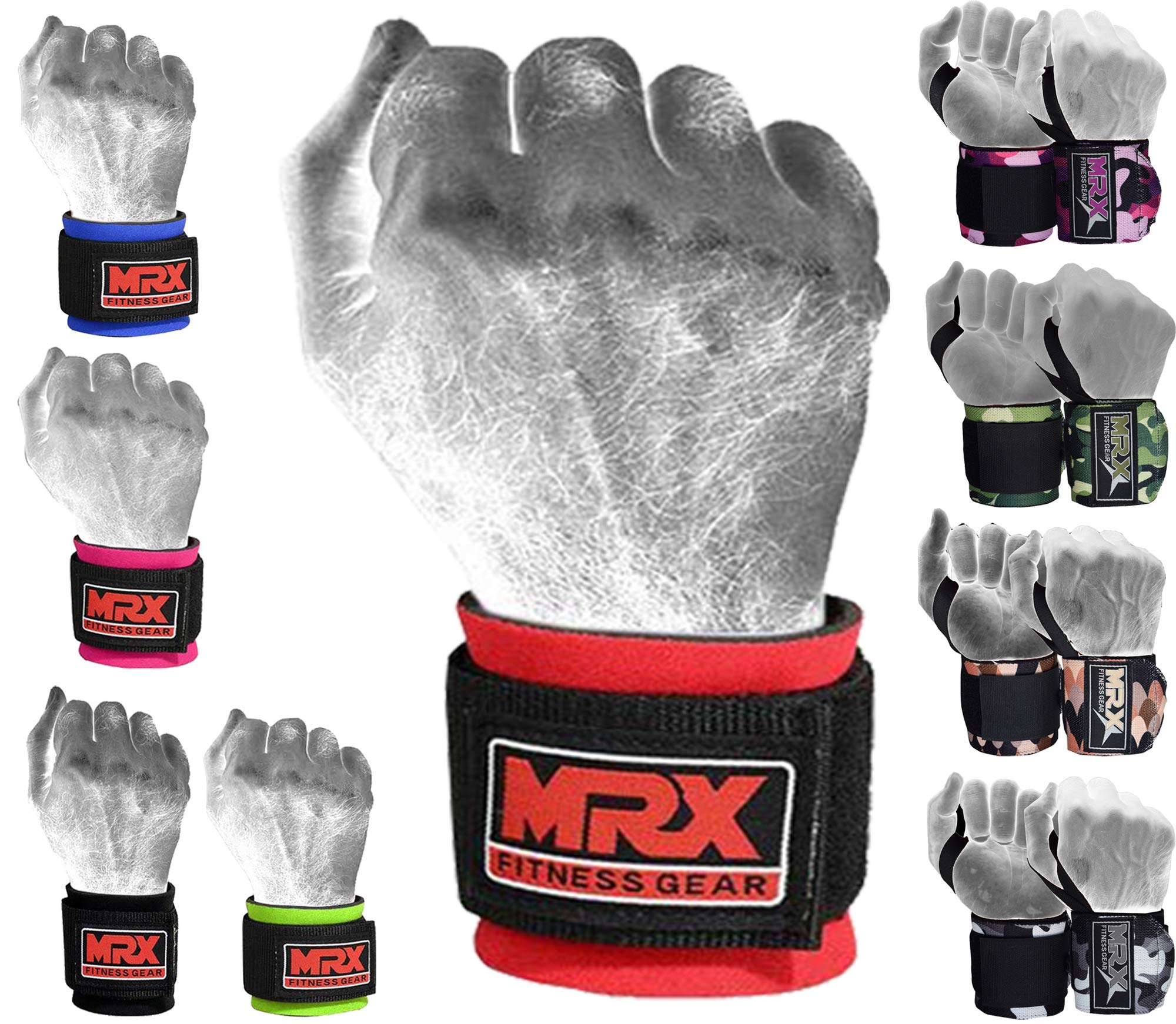 MRX opaski na nadgarstek do podnoszenia ciężarów, wsparcie nadgarstka, crossfit, siłownia, kulturystyka, trening dla mężczyzn i kobiet, czerwone