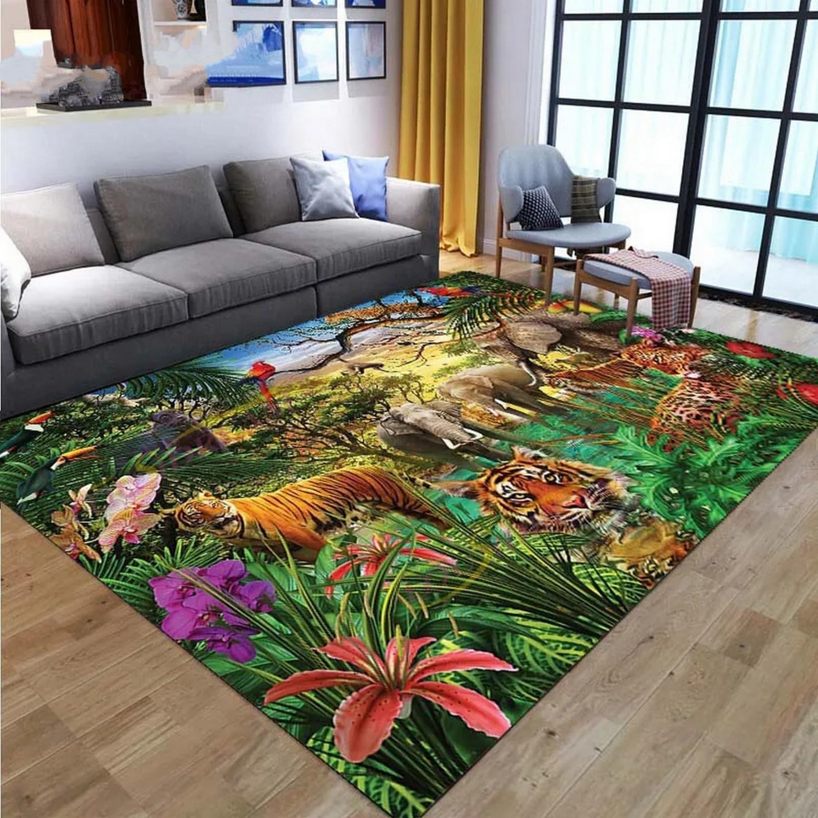 Tapis 3D tigre de bienvenue pour sublimer votre entrée et votre salon