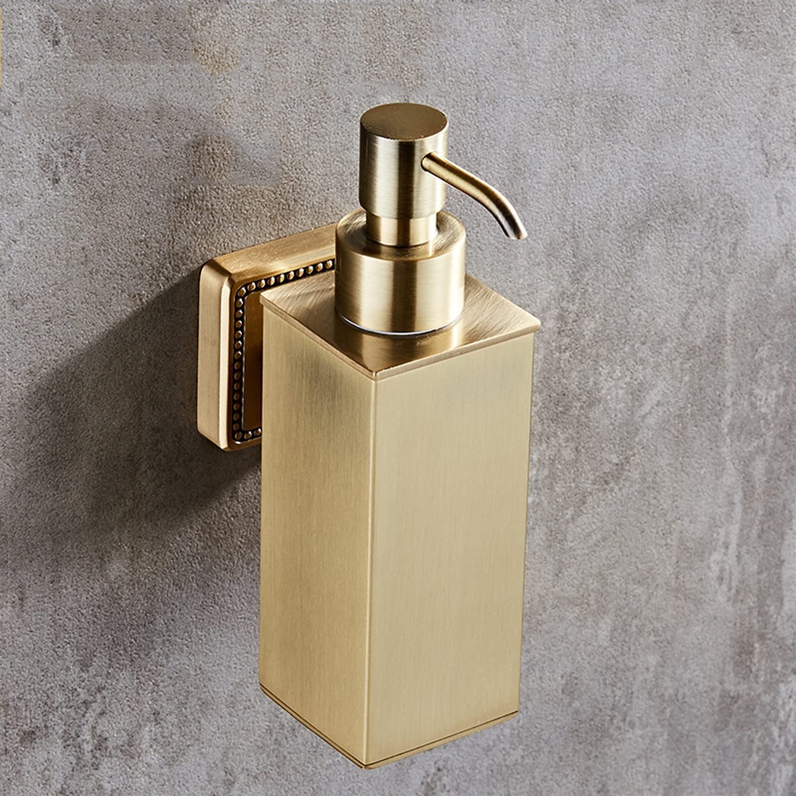 dispenser sapone/Dosatori per sapone liquido Dispenser di sapone a parete in acciaio inox SHAMPOO Bottom Bottle Dispenser Box adatto per bagno e cucina oro 10.5oz Erogatore del Sapone/Dispenser di Sap