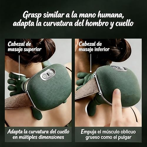 Miniatura 5 de Masajeador De Cuello Con FuncióN De Calor, 2026 Nuevo Masajeador De Cuello Mejorado Con Manos, 3 Modos, Masajeador BióNico Con Calor Y Amasamiento