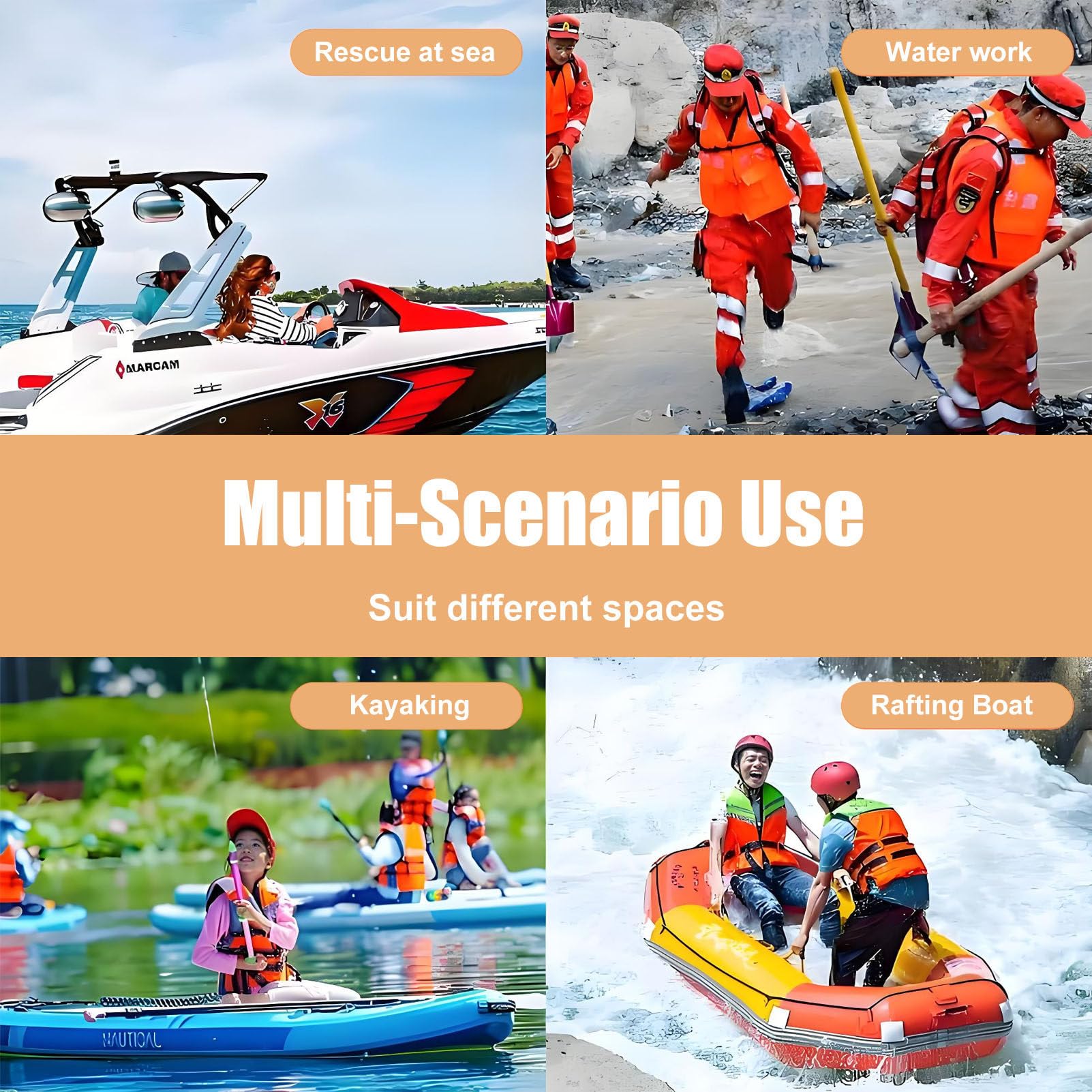 Disco de Rescate Naranja de Alta Resistencia con Cuerda Flotante para Lanza 3piece | Frisbee de rescate acuático, dispositivo de rescate de calidad profesional para personal de primeros auxilios