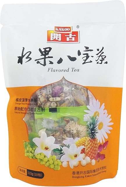 HK Kakoo International Group Chrysanthemum Rose Bud Flowering Tea, 15gx 10 Sachets, light