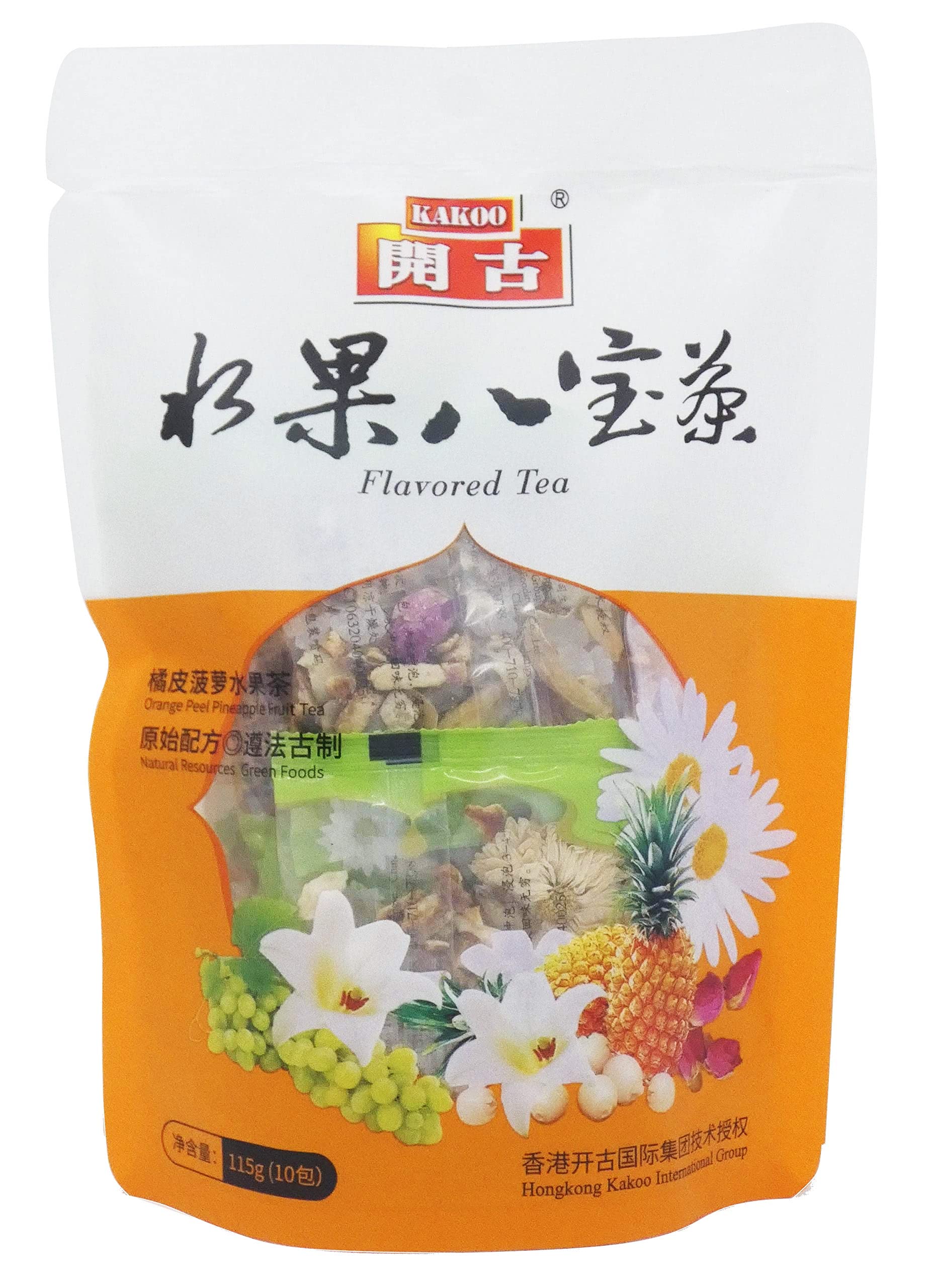 HK Kakoo International Group Chrysanthemum Rose Bud Flowering Tea, 15gx 10 Sachets, light
