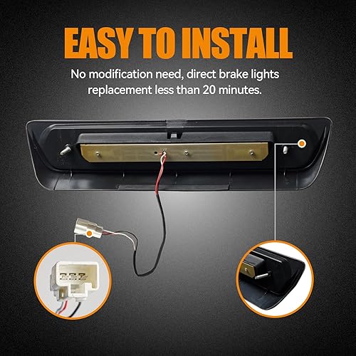 Miniatura 73 de Tercera tercera luz de freno para Chevy Silverado 1999-2006/GMC Sierra 1500 2500 3500HD, 2007 Silverado/Sierra Classic Modelo LED Time Tunnel