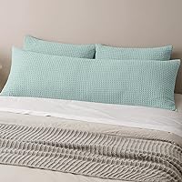 Vista 48 de PHF Fundas de almohada ultra suaves con tejido de gofre, tamaño King, sin inserto, paquete de 2 fundas de almohada de 20" x 36", fundas de almohada