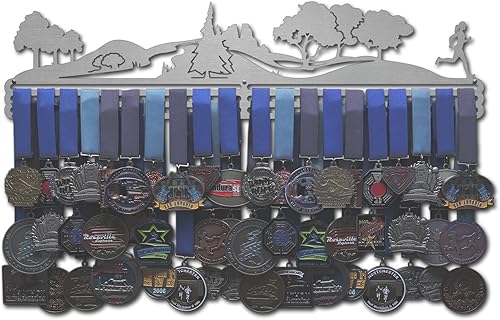 Vista 12 de Allied Medal Hangers - Trailscape - Corredor masculino o femenino - Múltiples opciones de tamaño disponibles - Soporte para premios deportivos
