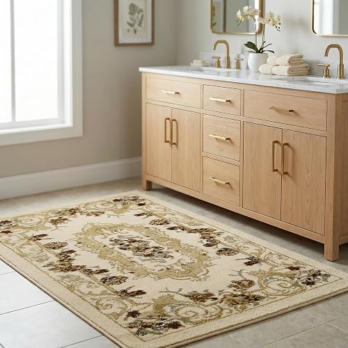 Unique Loom Versailles Collection Area Rug - Henry (2' x 3' 1" Rectangle Cream/Green)