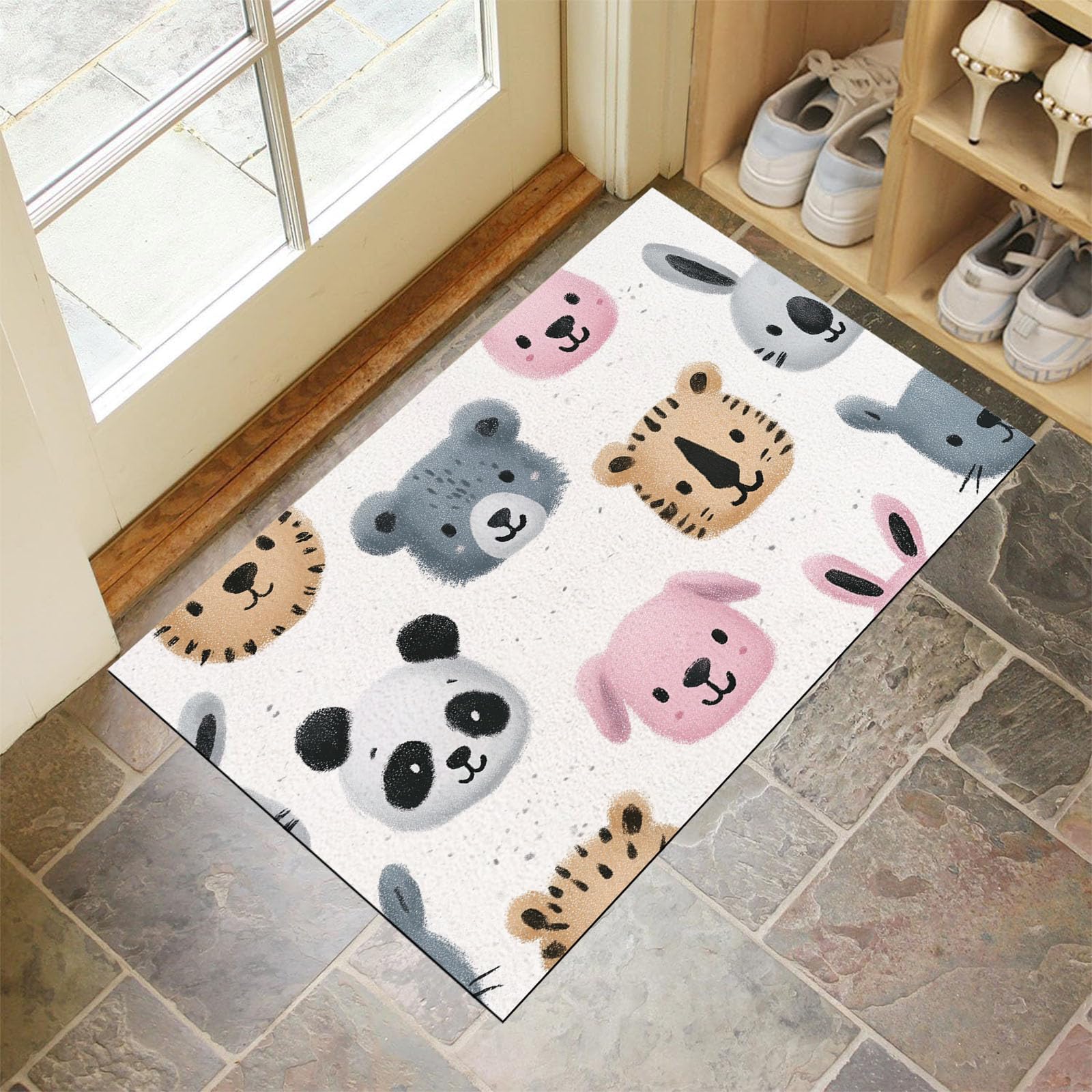 Tapis d'entrée intérieur pour couloir et salon lavable et antidérapant