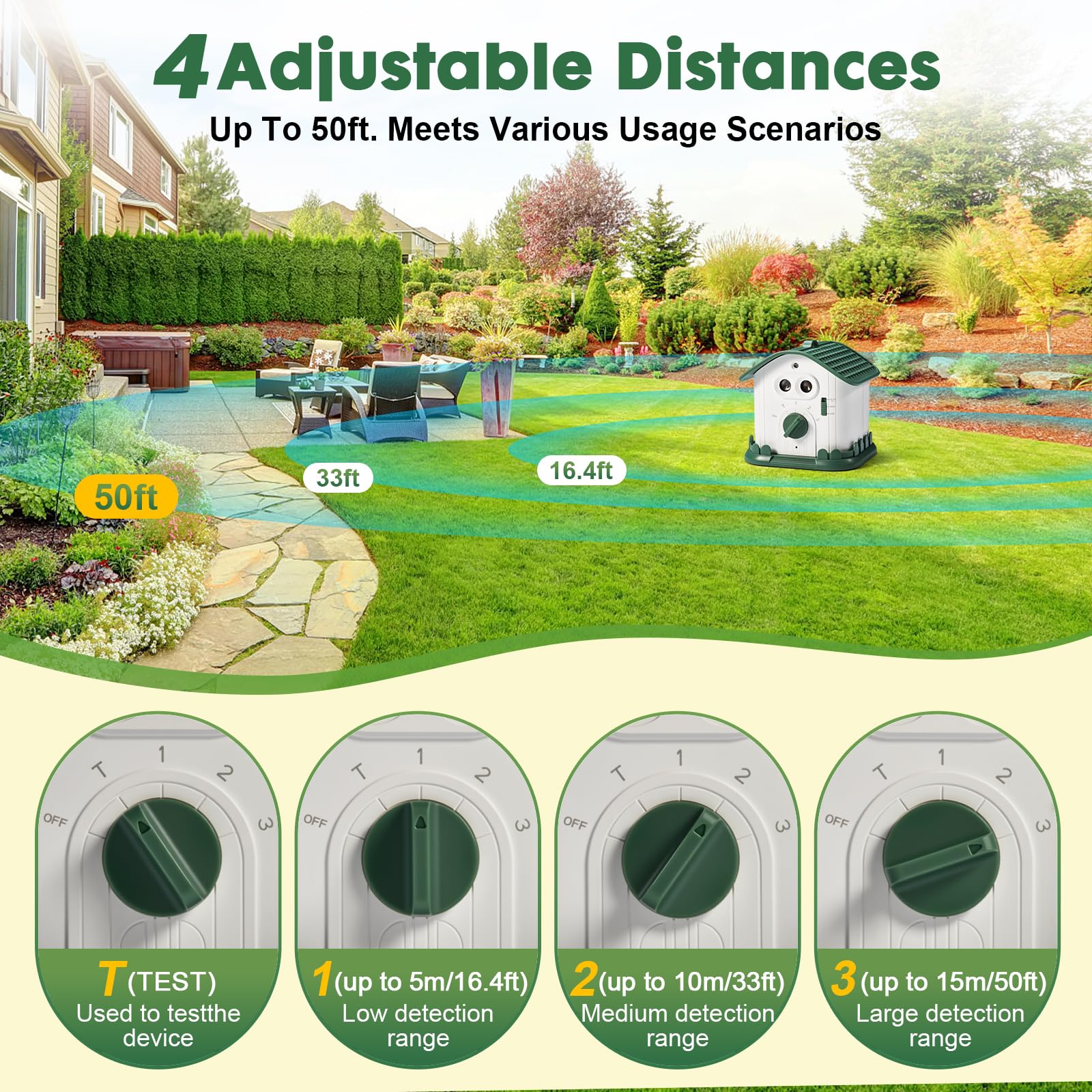Dispositif anti-aboiement pour chiens, dispositif de dissuasion à ultrasons double cœur, 4 modes de portée de 15 m, silencieux étanche rechargeable pour intérieur et extérieur, outil