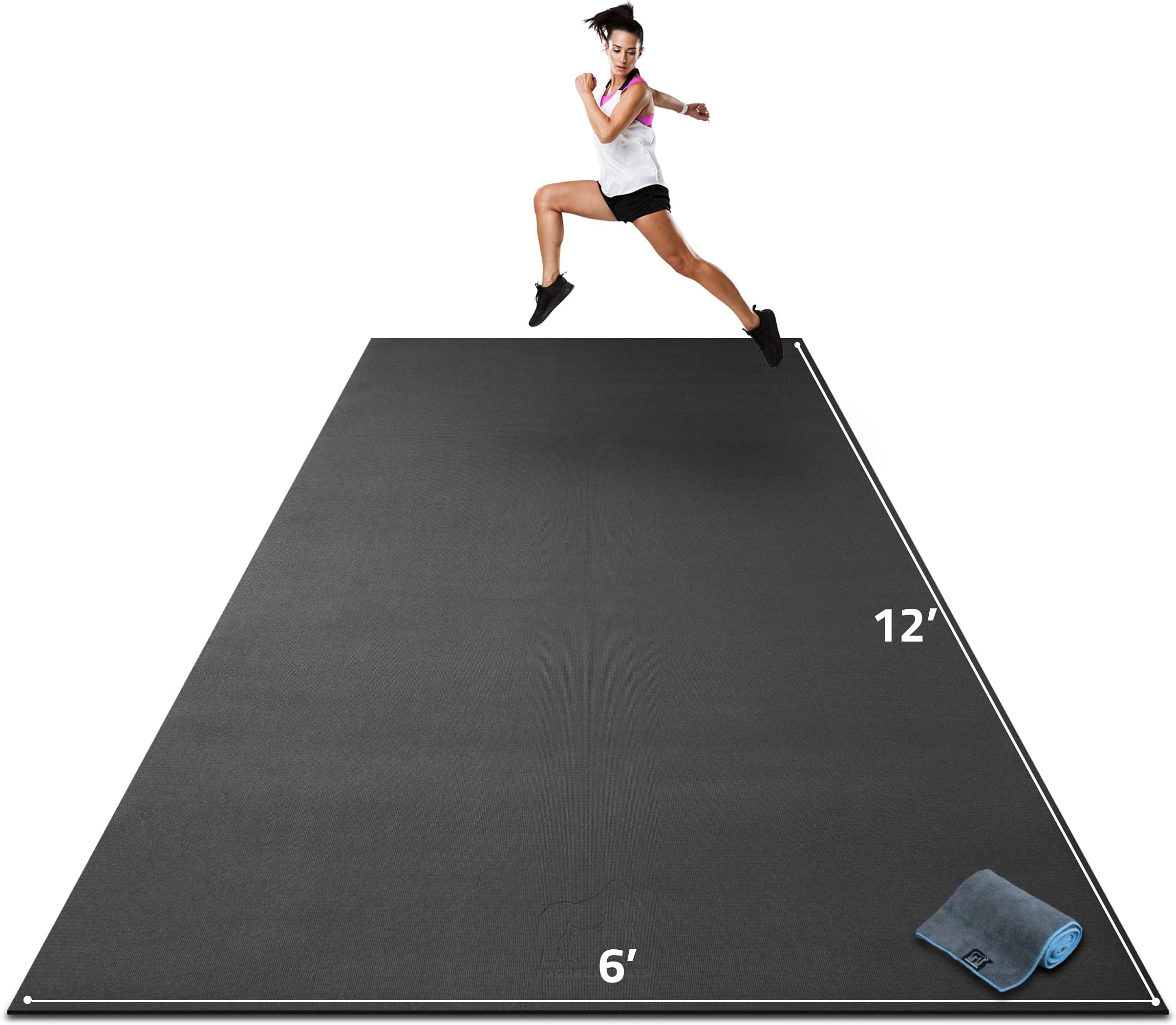 Gorilla Mats Premium Extra Large Exercise Mat 12' x 6' x 6mm Ultra