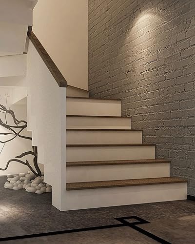 Miniatura 4 de FLFK Juego de 7 calcomanías de escalera con patrón geométrico colorido, calcomanías para escaleras, vinilo para despegar y pegar, 39 pulgadas de